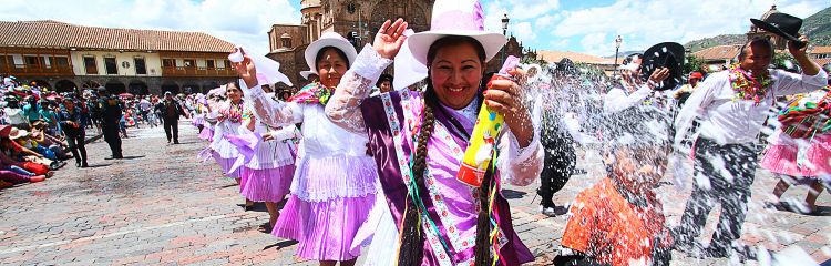 La fiesta de carnavales en Perú